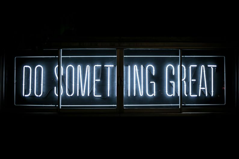 Personal Brand Online - Do Something Great neon sign
