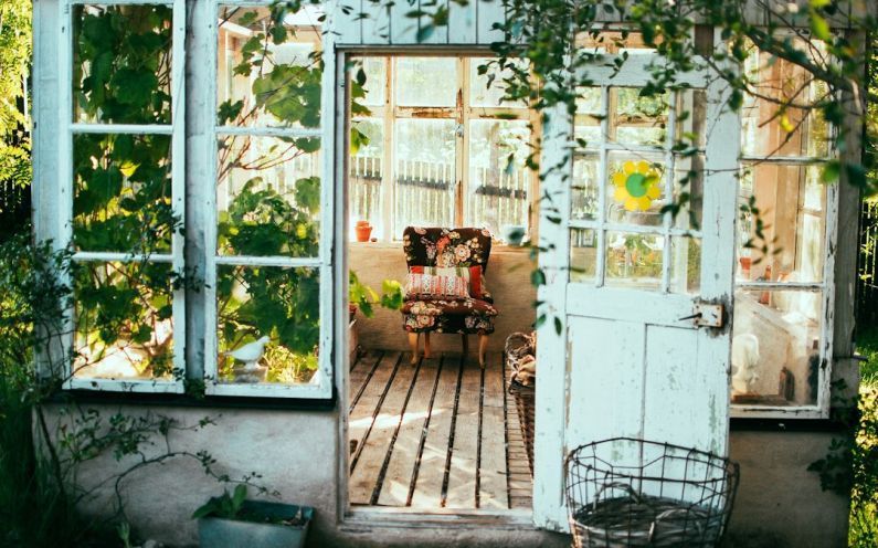 Garden Design Inspiration - opened door of house