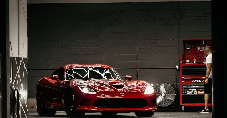Car Detailing Tips - Red Ferrari 458 Italia Parked in Garage